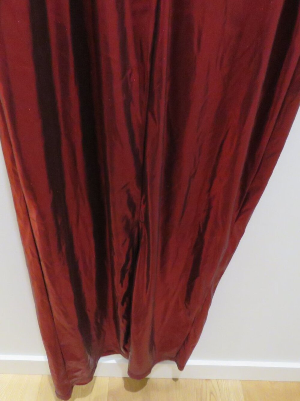 VINTAGE BONKERS USA Red Metallic Maxi Slip Dress Medium 90s Party Friends - Picture 13 of 15